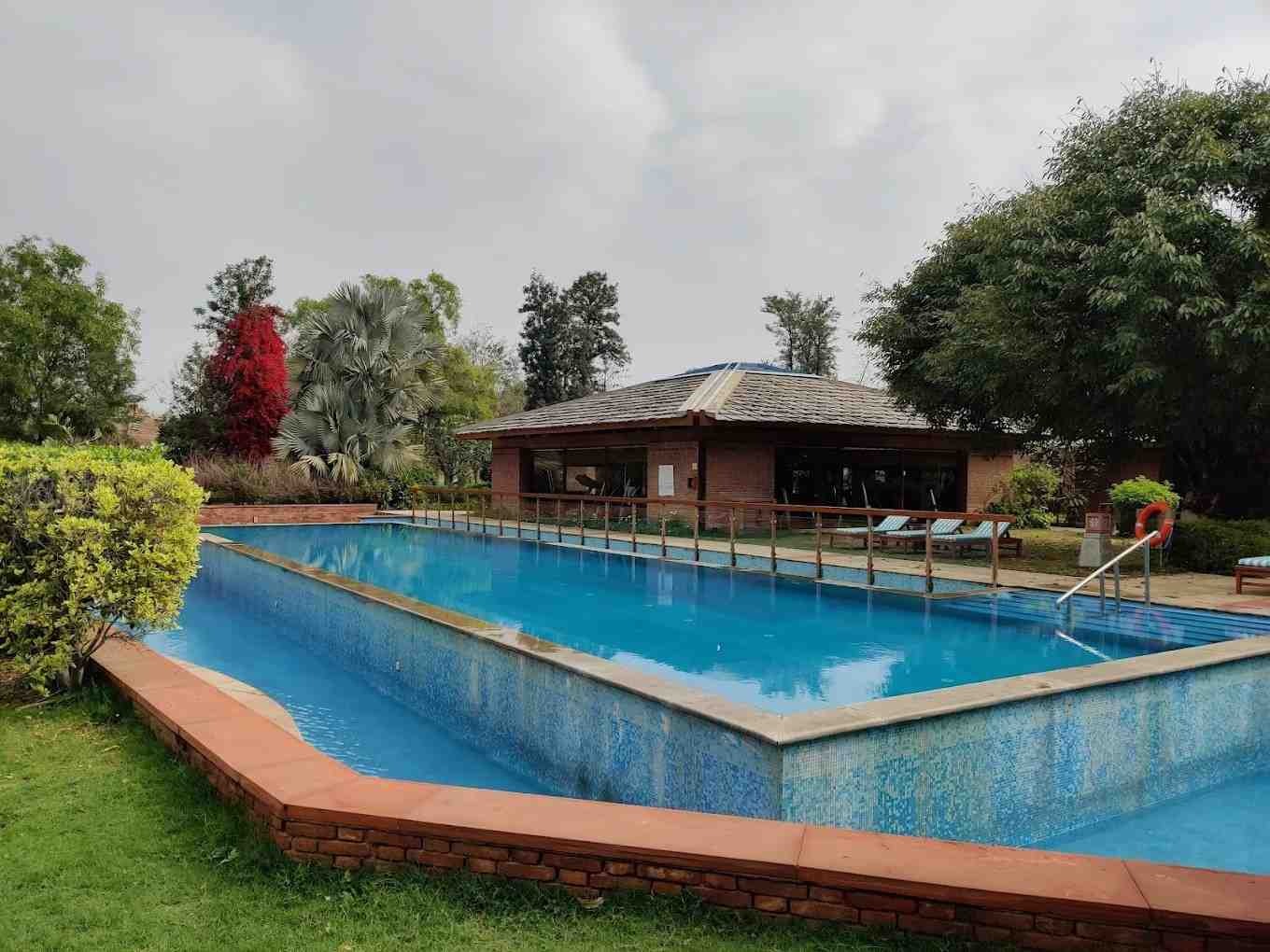 Poolside event venue at The Westin Sohna Resort ideal for destination weddings and private celebrations.