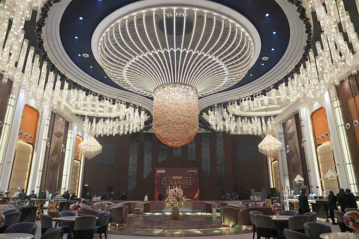 Luxury banquet hall for engagement and wedding celebrations in Delhi.