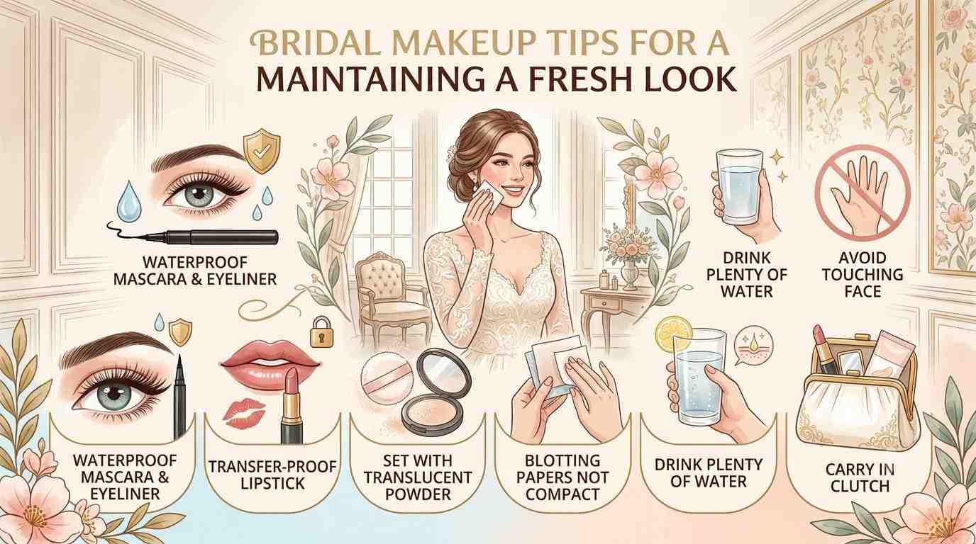 How to Get a Natural Bridal Makeup Look That Lasts All Day of brides according to there skin tone and colour of skin